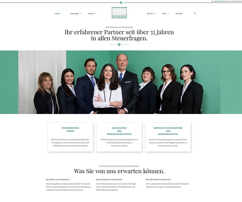 Website Homepage Referenz Karsten